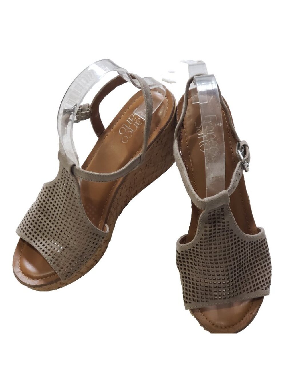 Franco Sarto Clinton2 Cork Wedge Sandal 8.5 Beige